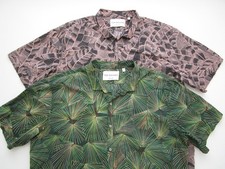 Lot 2 Mens 3XL Tori Richard Shirt hawaiian floral Made in USA Printed Japan