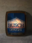Vintage Illuminated 3D Busch Beer Advertising Sign With Mountains "Smooth, ...