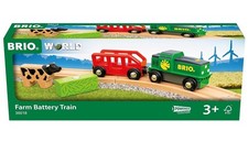 BRIO Battery Power Farm Train 36018 Toy New
