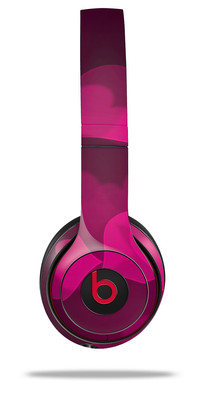 Skin Wrap for Beats Solo Wireless 2 3 4 Bokeh Hearts Hot Pink SKIN ONLY