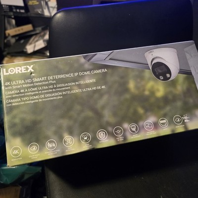 Lorex H13 E893DD Outdoor 4K Ultra HD Smart Deterrence IP Dome Camera 2 Way Talk