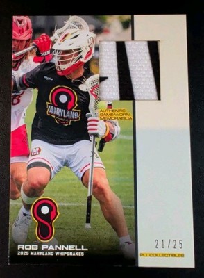 Rob Pannell 2025 Premier Lacrosse League PLL Black Prime Patch Relic # /25