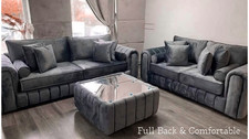 Lilly Comfy Seats and Full Back 3+2/2+2 Seater Sofas with Coffee Table/Footstool