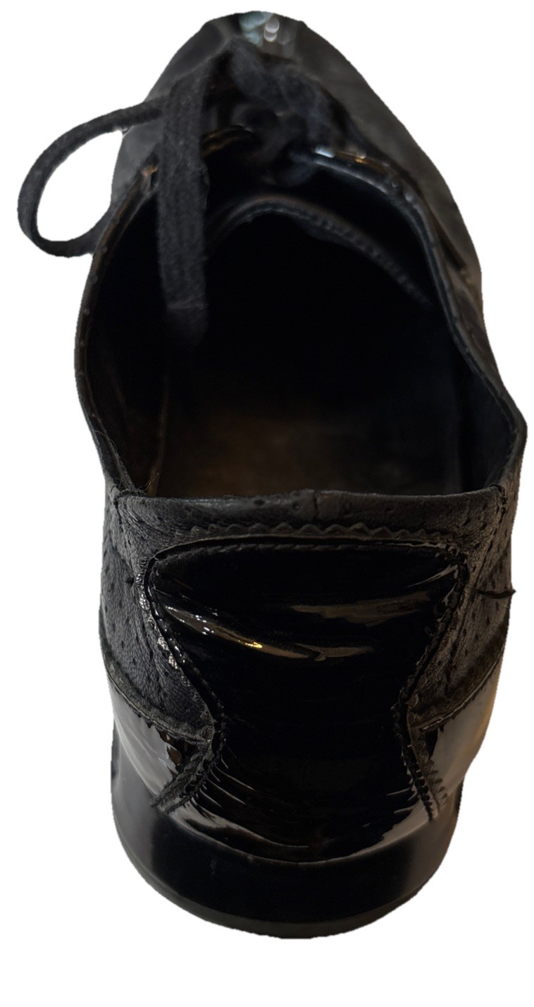 Lotto Cole Haan Nike Air da donna taglia 8 5 scarpe da guida casual stringate in pelle nera