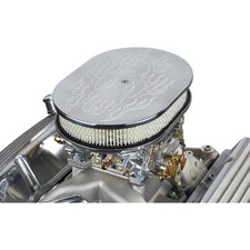 Flamed Billet-style Oval Air Cleaners Flamed Billet-style Oval Air Cleaners