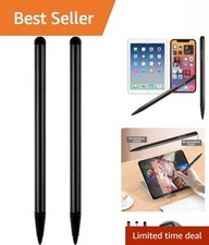 Silicone  Plastic Stylus Pens - 2 Pack for All Touch Screens, Black