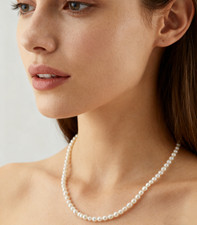 Mini 3-4mm Real Natural White Freshwater Pearl Necklace 14-28''