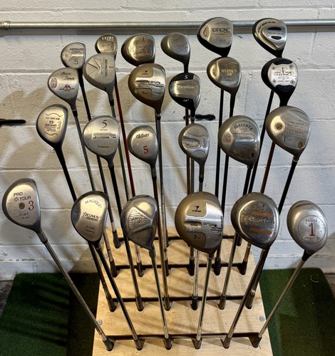 Wholesale Lot of 45 Golf Clubs - Assorted Fairway Woods - RH/LH - Mixed Flexes