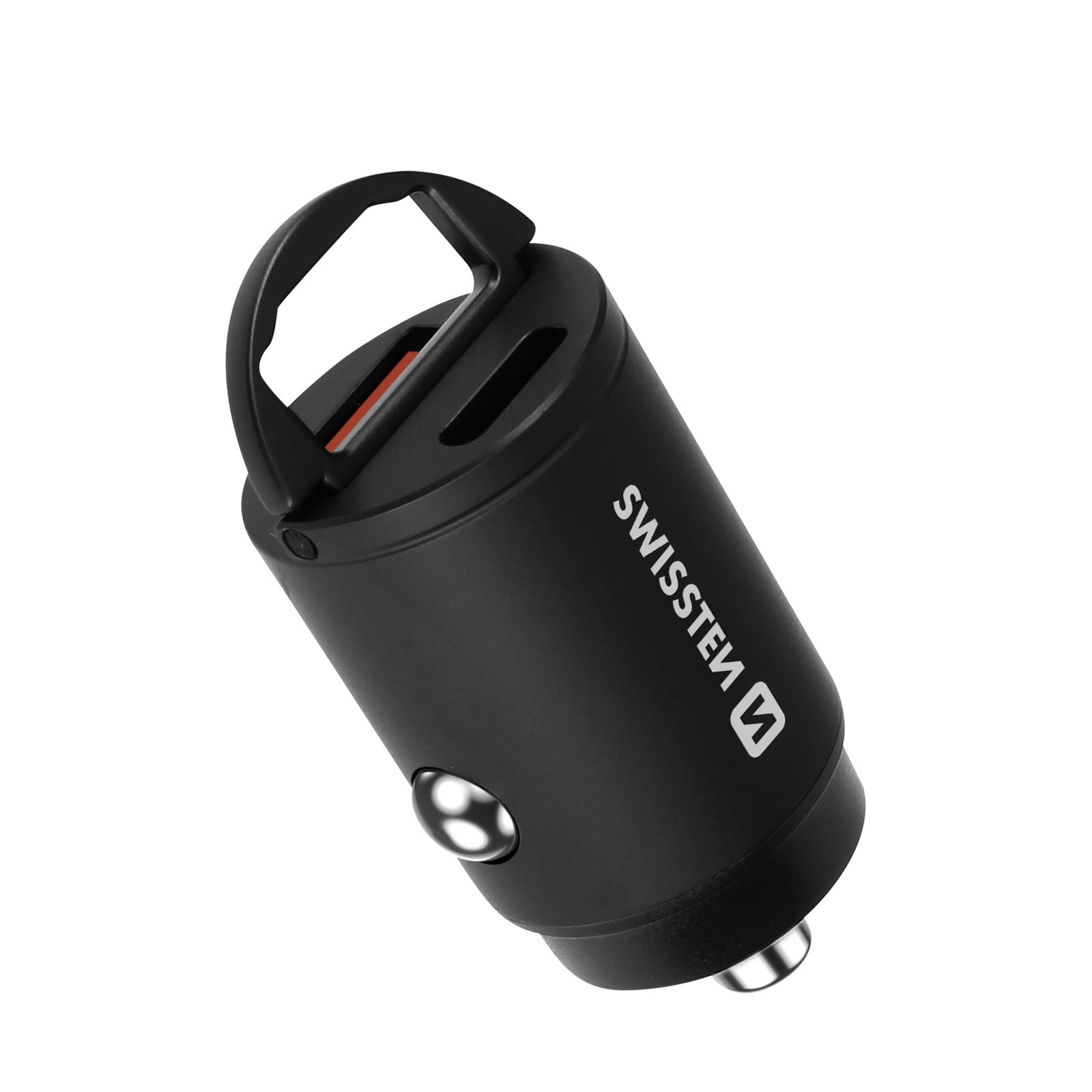 Chargeur voiture USB-C 30W Swissten à recharge rapide double port