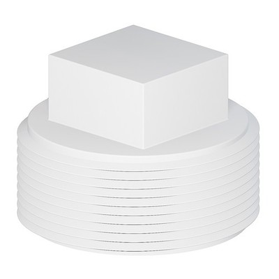 PPG 55563 for PlumbMaster 4 Mipt Pvc Raised Square Head Sch 40 Pipe Plug Whi