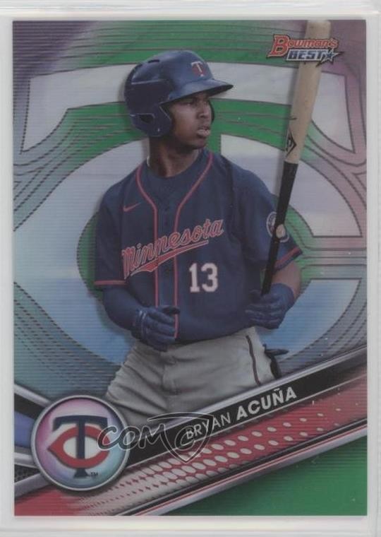 2022 Bowman's Best Top Prospects Green Refractor 61/99 Bryan Acuna Acuña 7s2