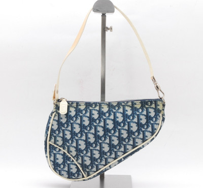 Dior Trotter Saddle Handbag Navy PVC