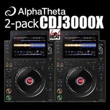 2 x AlphaTheta CDJ3000X High-Resolution Professional DJ Players CDJ-3000X