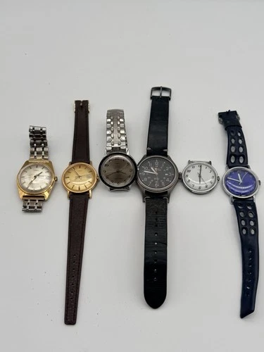 Vintage Timex Lot Of 6 UNTESTED AUTOMATIC / QUARTZ?  Estate Find ELECTRIC WATER