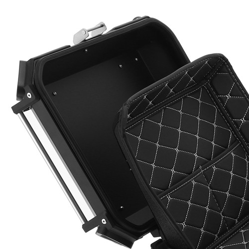 45L Motorcycle Top Case Universal Motorbike Tail Box w/ Removable Leather Lining - Picture 11 of 12