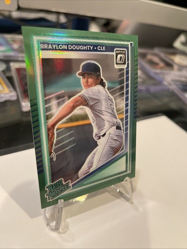 Braylon Doughty 2025 Donruss Rated Prospect Green Prizm # 1/5 🔥 Guardians - Picture 3 of 4