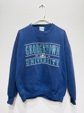 VIntage Georgetown University Hoyas Crew Neck Sweatshirt Medium 80s