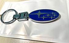 Subaru Logo Emblem 3d Logo Metal Double Sided Keychain Keyring