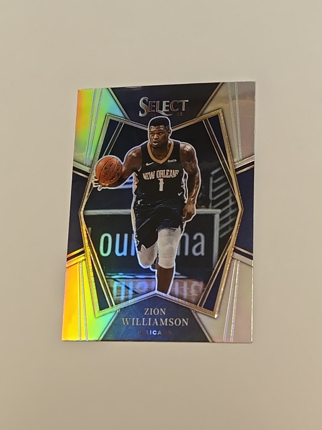 2021-22 Panini Select Zion Williamson #191 Premier Level Silver Prizm Pelicans