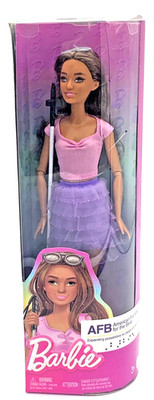 Mattel Barbie Fashionistas Doll #228 Blind AFB With Cane&Sunglasses New In Box