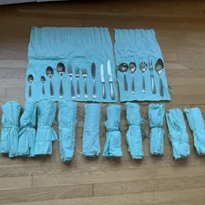 Wow!  Svc for 11-12 Industria Argentina Alpaca Stainless Flatware Set 121 Pc