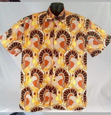 Hawaiian Aloha Shirts Wild Turkeys Thanksgiving
