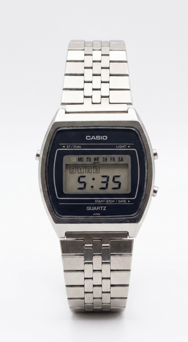 Rare Vintage Casio S1RS-18 Digital Watch All Stainless Steel Japan B 1980s