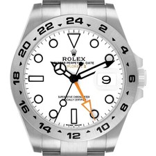 Rolex Explorer II 42 Steel Polar White Dial Mens Watch 216570 Box Card