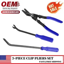 3pcs Auto Trim Clip Remover Tool Removal Pliers Fastener Door Panel Retainer Set