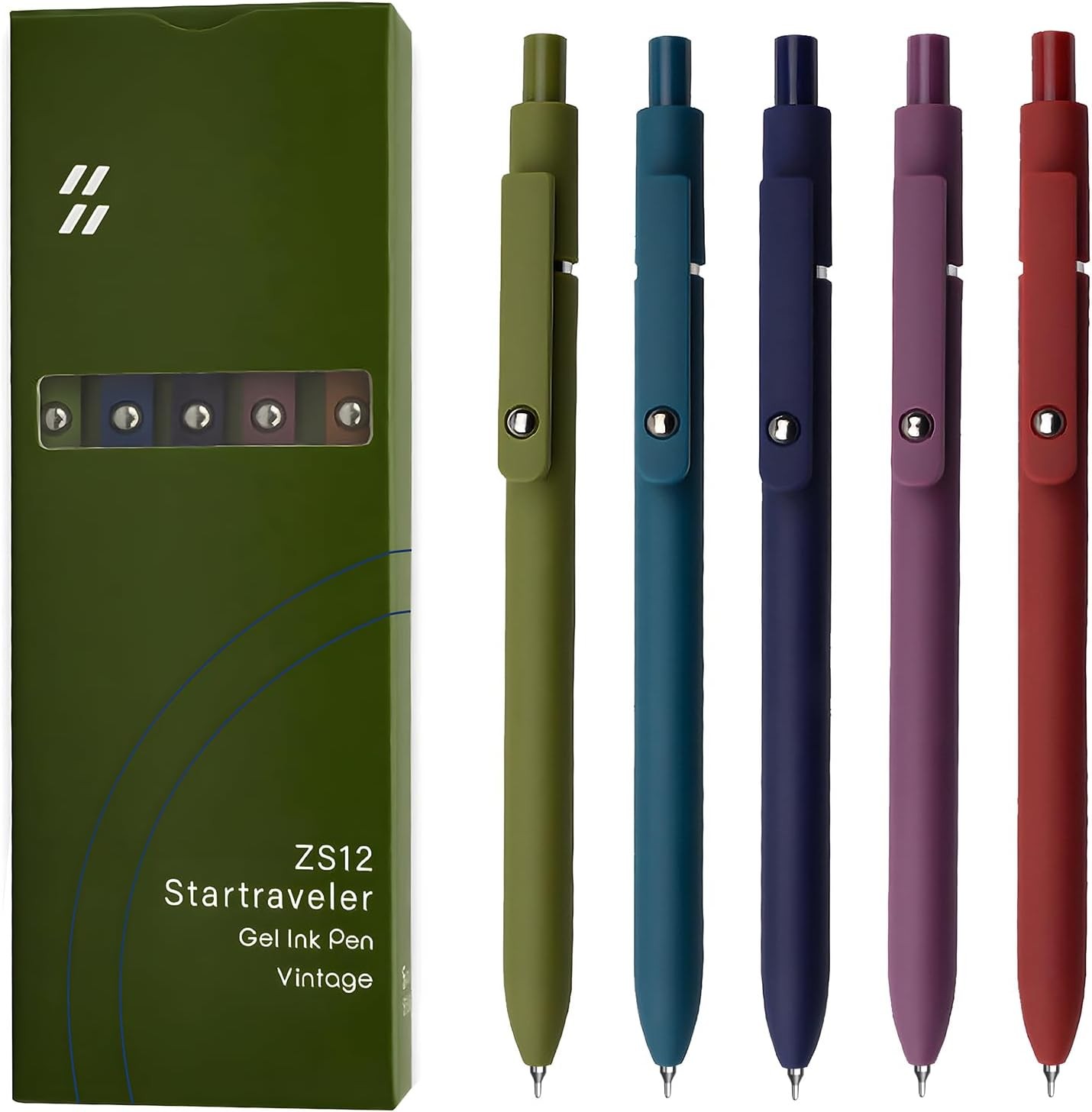 UIXJODO Japanese Gel Ink Pen 0.5mm Fine Point Smooth Tip Gel Pen with Silicone