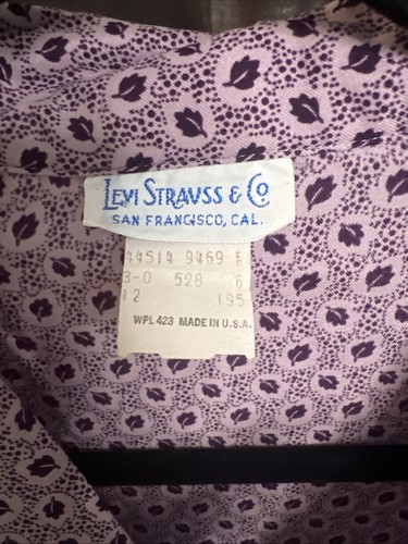 Vintage Damen Levi Strauss & Co Bluse Made In USA Lila - Bild 2 von 5