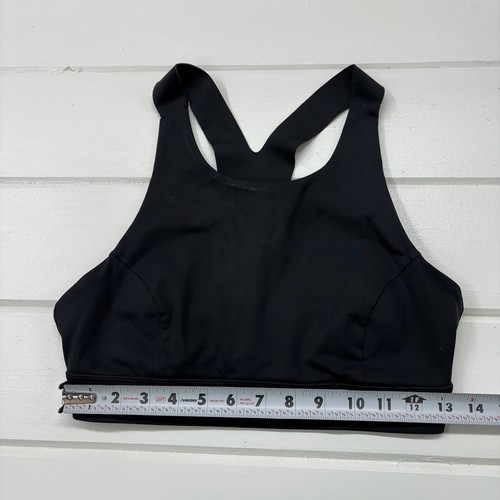 Lululemon Fast Free BH Schwarz Cups Racerback Gym Pilates Laufen Yoga Gr. 10 - Bild 7 von 9