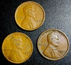 1927 P-D-S Lincoln Wheat Cent VF 3 Coin Set