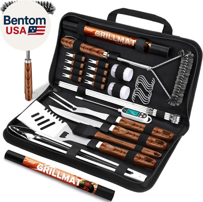 31Pcs BBQ Grill Accessories Gifts for Men Dad, Heavy Duty Grilling Tools Gift Se