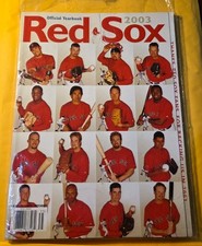 2003 Boston Red Sox Official Yearbook MLB Manny Ramirez Pedro Martinez Nomar Gar