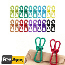 10Pcs Food Bag Clips PVC Coated Food Sealing Clip Kitchen Storage Clamps Tool UK