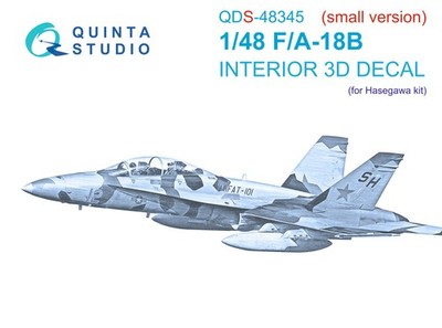 Quinta Studio 1/48 F/A-18B 3D-gedruckter & farbiger Innenraum...