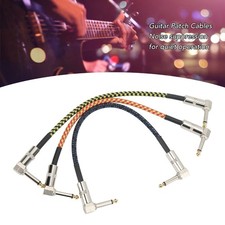 3Pcs Guitar Patch Cables Braided Low Noise Cable For Effects