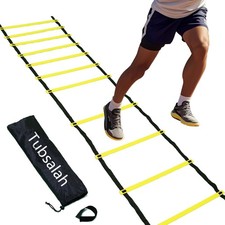 20ft Adjustable Agility Ladder with Carry Bag Football Training Equipment...