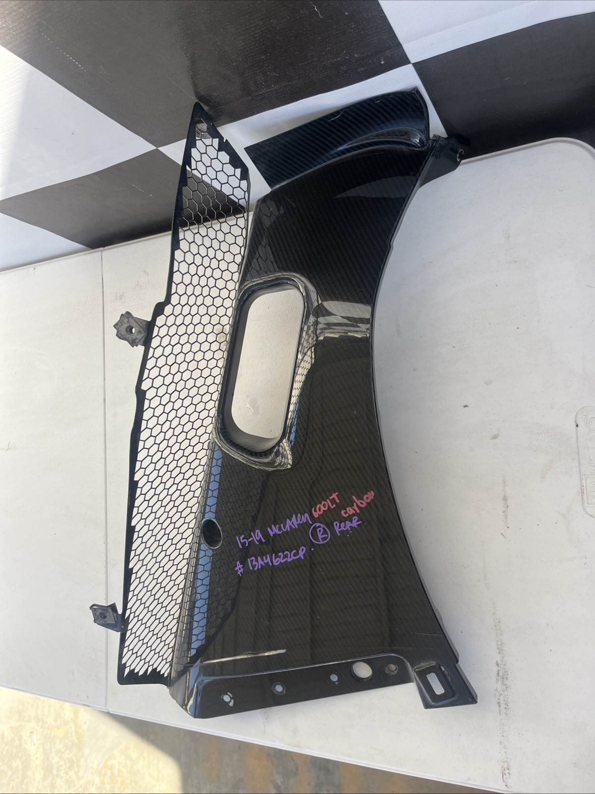 2015 - 2019 Mclaren 600LT Right Rear Carbon Panel Molding Used Oem 13A4622CP