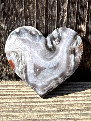 Purple Passion Agate Polished Heart Mexico - product listing photo
