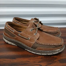 Sperry Top Sider Tarpon Ultralite Mens Sz 9.5M Brown 2 Eye Boat Shoes STS15061
