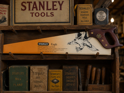 Vintage Stanley Eagle 26'' Handsäge 15-236 Neu aus altem Lagerbestand hergestellt in Sheffield   hervorragender UK-Stahl