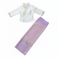 Wasserfest-Ethnokleid, Elegantes Thai-Design, Arbeits- & B&uuml;hnenoutfit