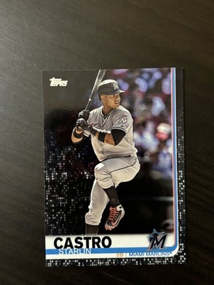 Starlin Castro 2019 Topps Series 2 Black /67 #482 SP Miami Marlins All Star