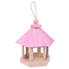 Hanging Bird Feeding House Birdhouse DIY Paint-able Wooden Birds Nest Box