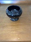 Vintage Frankoma 22A Pottery Black Round Bowl Planter Bonsai Vase