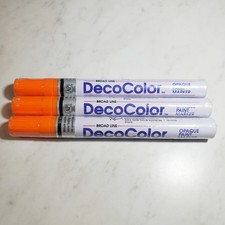 x3 Pack DecoColor Paint Marker Orange Ink Broad Point Opaque Permanent Gloss