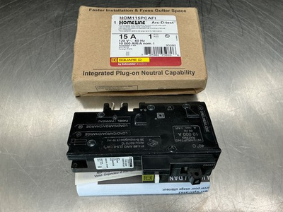 #ad Square D Homelite HOM115PCAFI Arc Dectect Circuit Breaker 15a $39.95
