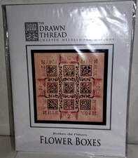 The Drawn Thread Needlework Designs Flower Boxes Stitch Pattern Only New